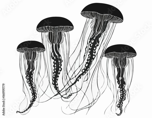 Jellyfish. illustration of Jelly Fish