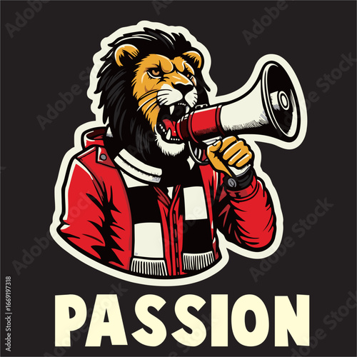illustration vector graphic of Football fans ultras hooligan with blue white scarf design for logo, t-shirt, etc
