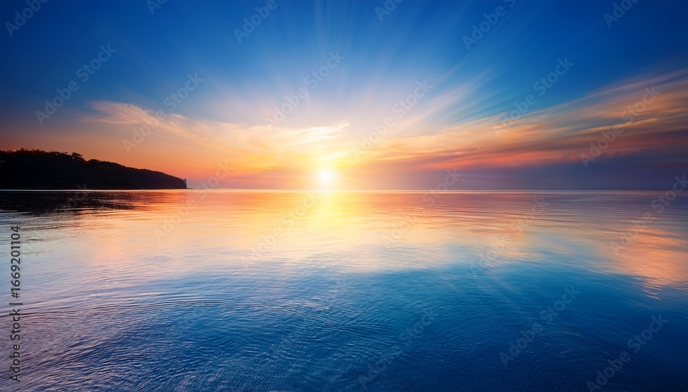 Obraz premium blurred water sunrise