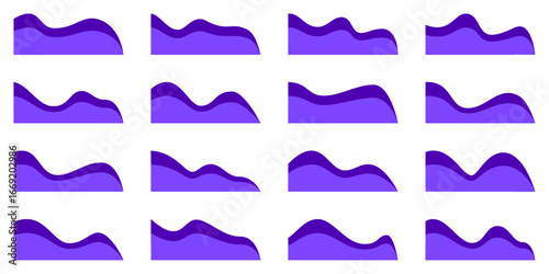Certificate frame vector shape, wavy luxury header border. Curved cover design, corner divider for banner. Footer decoration bg, website separator. Bottom page ribbon flyer template. Blob form section