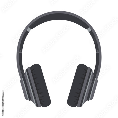 Wireless headphones. Modern cordless earphones, head phones. Audio device, accessory for music listening.