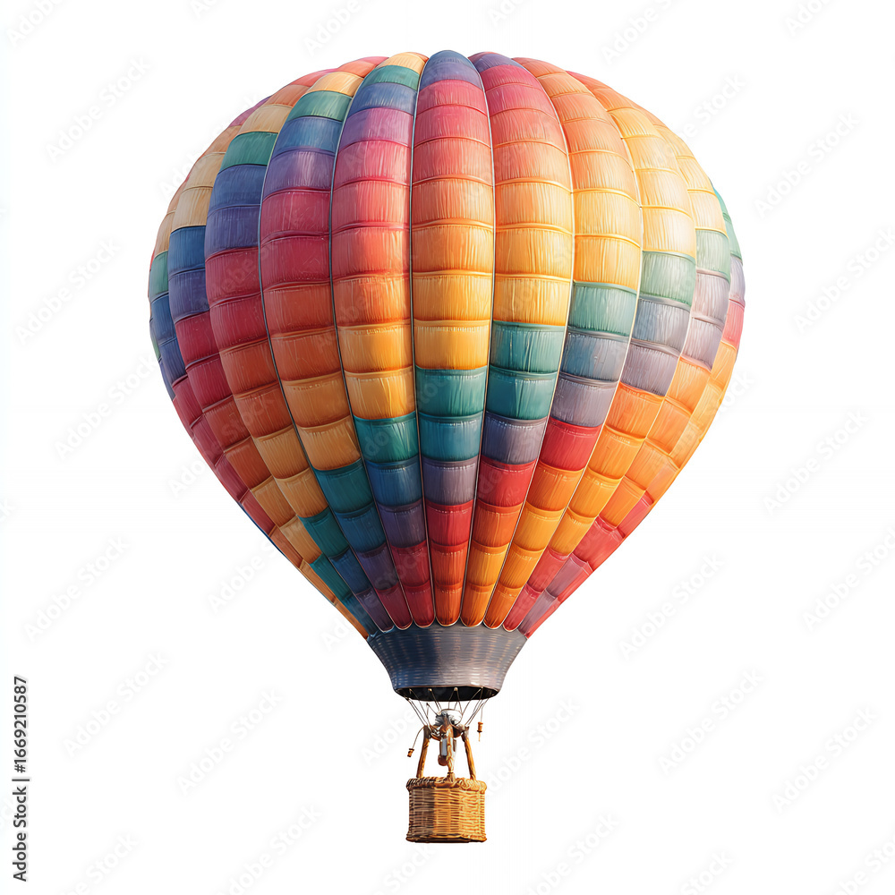 Fototapeta premium hot air balloon isolated with png white background isolated