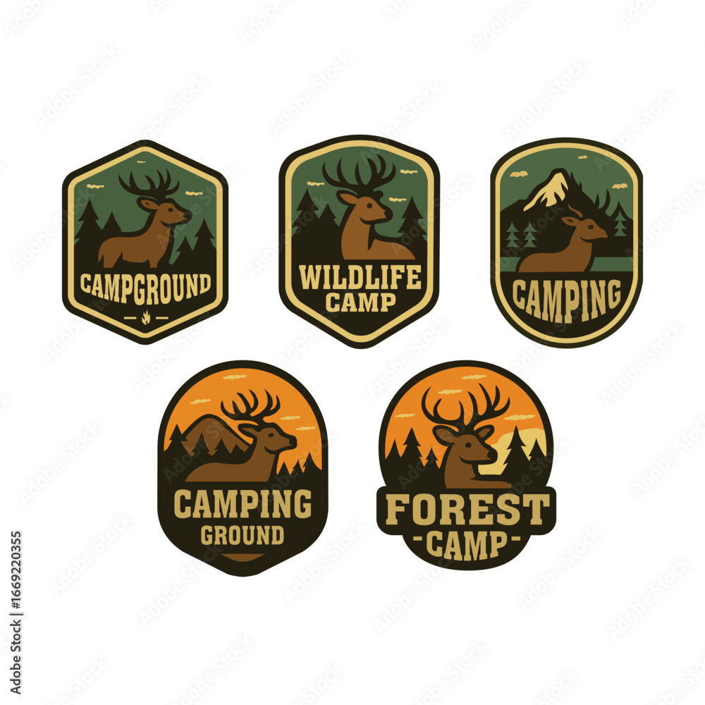 Obraz premium Camp Emblem Vector Pack