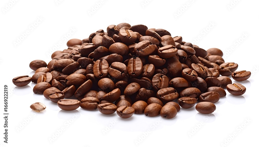 Naklejka premium Roasted Coffee Beans Pile.