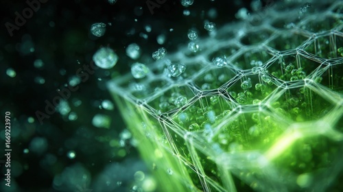Closeup of a highperformance electrolysis unit beside the smelter with bubbles forming in the electrolytic cell highlighting the process of creating green hydrogen from renewable sources.