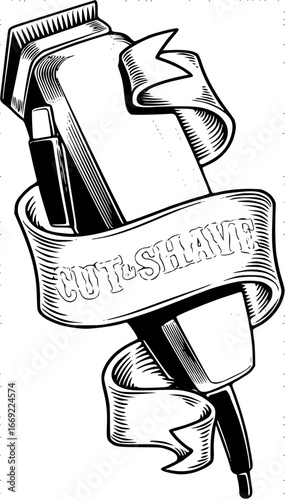 Hand holding a straight razor