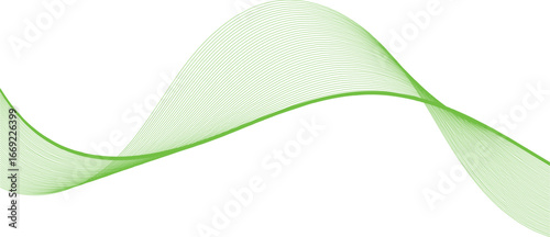  Abstract green lines flow seamlessly across a light background wavy abstract green lines in wave shape, data flow concept, white background and green wave flow
