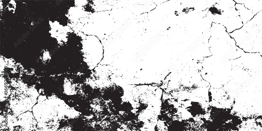 Naklejka premium Grunge black and white urban vector texture. design brush strokes. Overlay texture. Faded black-white dyed paper texture.