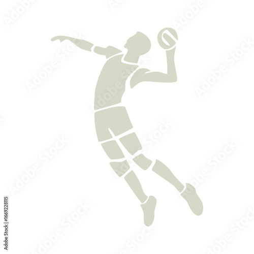 Agile Player Volleyball Silhouette