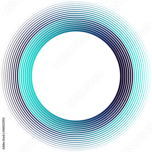 Blue logo design. Circle swirl logo. Vector illustration.