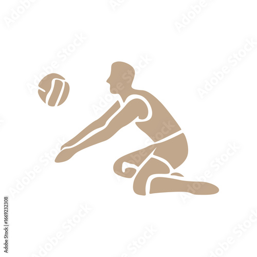 Ball Control Volleyball Silhouette