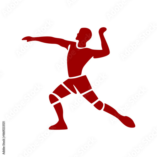 Volley Action Player Outline