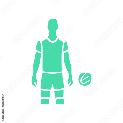 Jump Serve Volleyball Silhouette