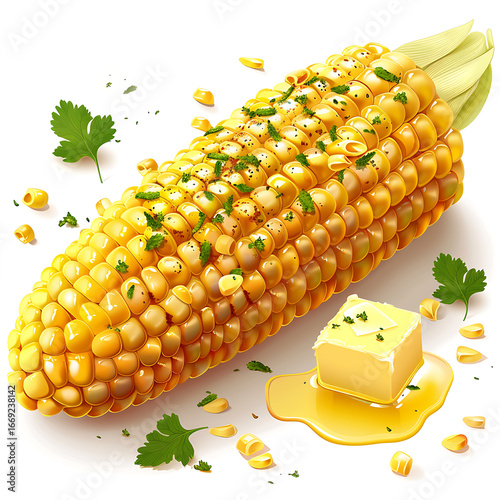 Buttery Corn on the Cob with Fresh Herbs and Melted Butter