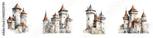 Watercolor Castle Collection: Fantasy Architecture Illustrations