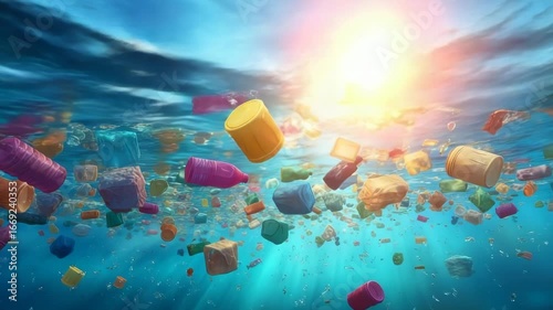 Underwater Plastic Pollution Crisis: A Visual Representation of Marine Debris and its Impact