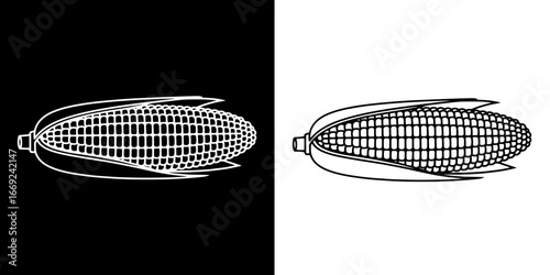 Freshly picked corn on the cob illustration perfect for food blogs, menus, and recipes