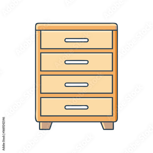 Multiple chests of drawers displaying various designs and colors