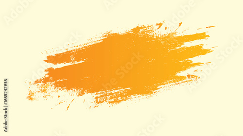 Abstract orange paint brush texture background. Grunge brush stroke with dry ink effect. Creative color smear for artistic digital design.