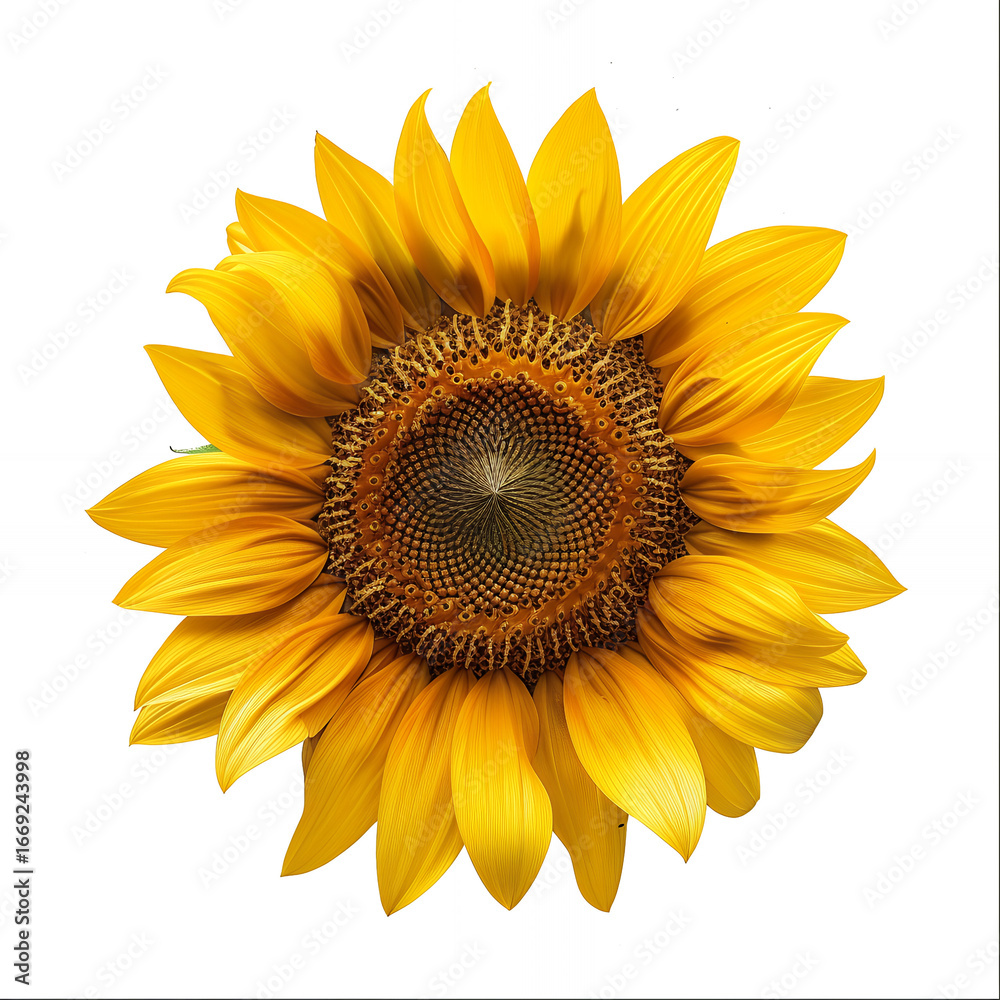 Fototapeta premium sunflower on white background with png white background isolated