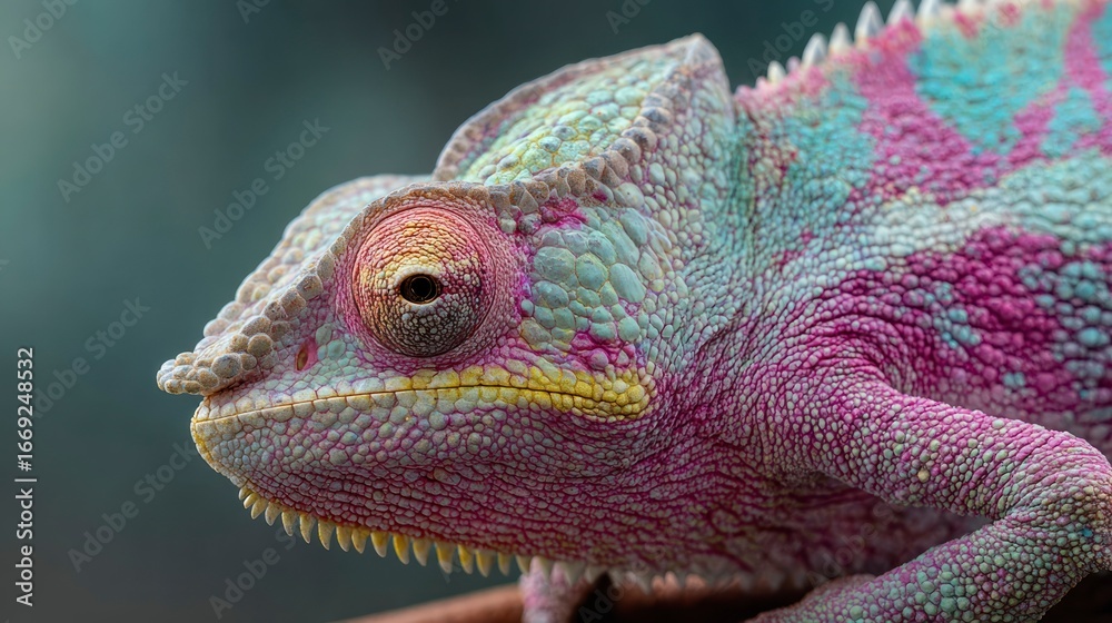 Fototapeta premium Colorful chameleon close up