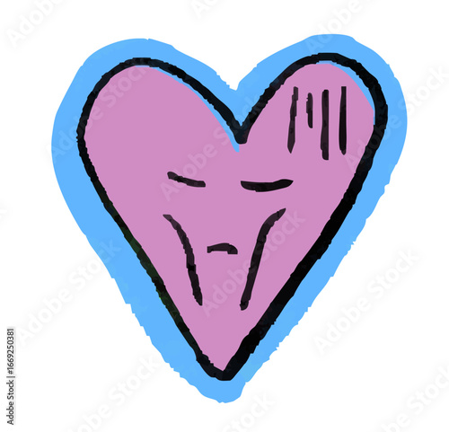 元気のない不健康なハートのアイコン