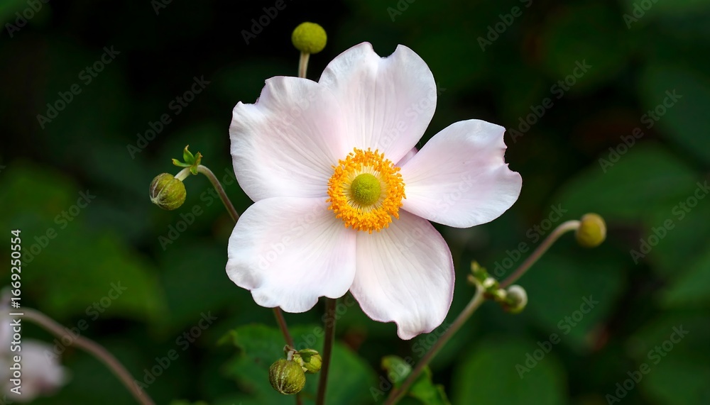 Delicate Pink Anemone Bloom. Delicate Pink Anemone Bloom.