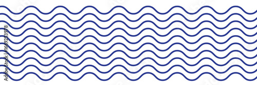 Wavy lines. Set of wavy horizontal lines. Wavy zigzag lines. Zig-zag vector elements