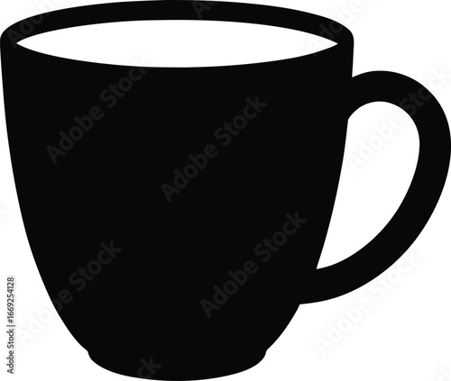 Vector black coffee cup icon