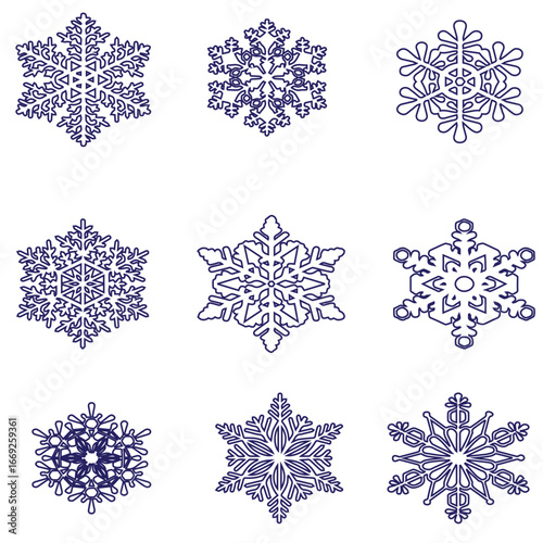 Realistic Snowflake Vector on Transparent Background – Winter Holiday Icon