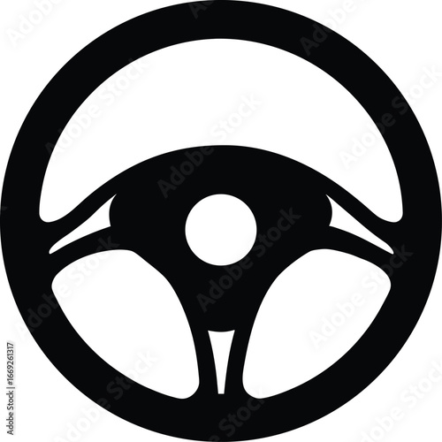 Steering wheel icon vector