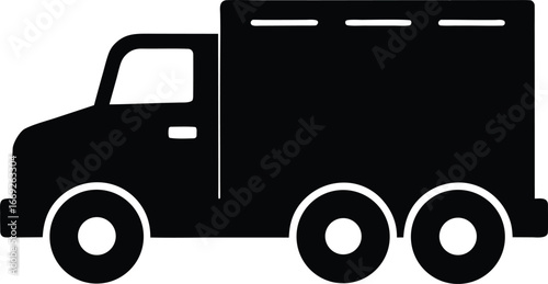 Vector black truck icon