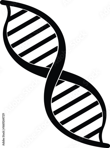 DNA double helix icon vector