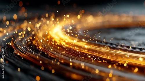 Futuristic glowing ring light waves design high resolution background