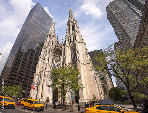 St. Patrick's Cathedral exterior view in New York City
