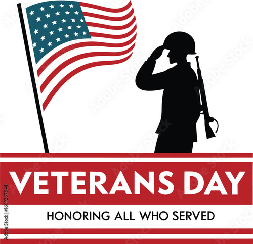 american flag with a man, veterans day