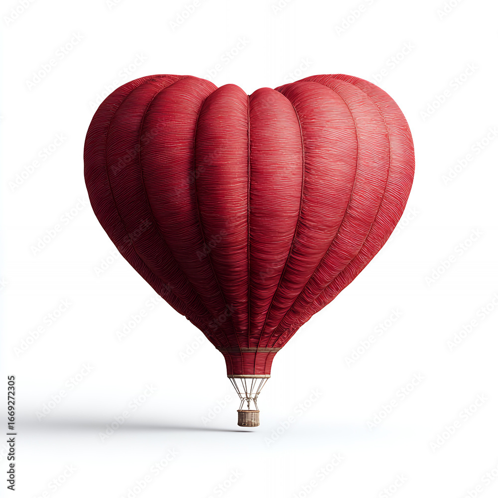 Obraz premium red hot air balloon isolated with png white background isolated