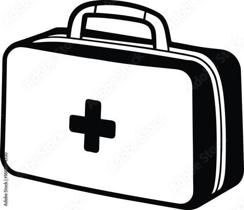 Medical briefcase icons vector. simple first-aid kit icon, medical symbol. icons