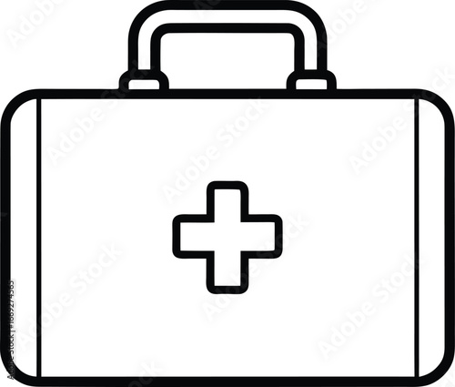 Medical briefcase icons vector. simple first-aid kit icon, medical symbol. icons
