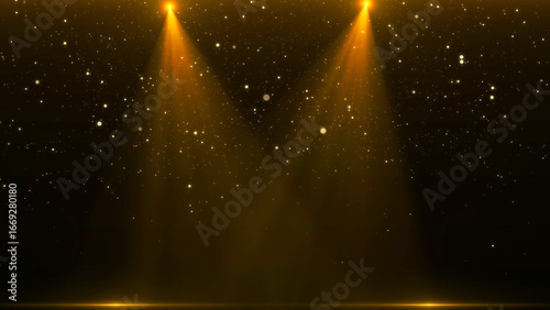Slika na platnu Golden particle background awards party