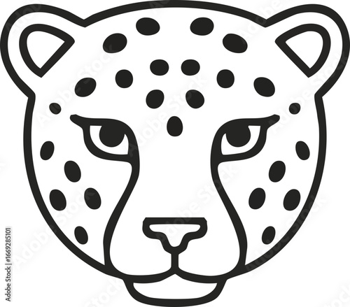 Tiger icon with line style perfect for uiux design