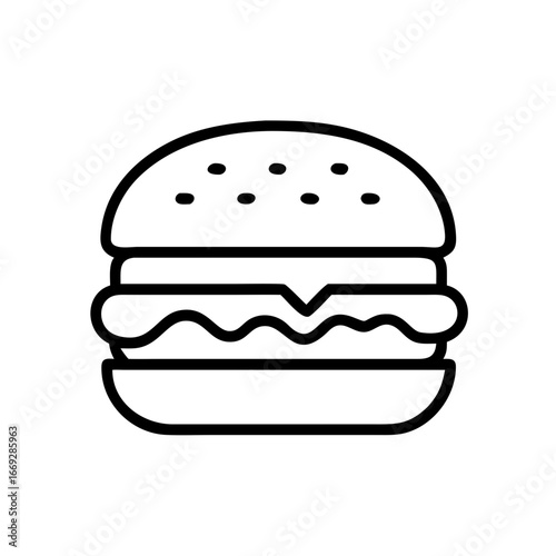 Burger Icon for Web and Graphic Design