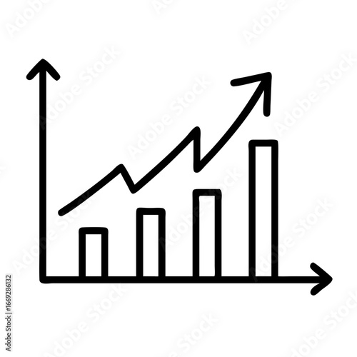 Free Download Chart With Arrow Up Icon for Web and Graphic Design - GFXLoad
