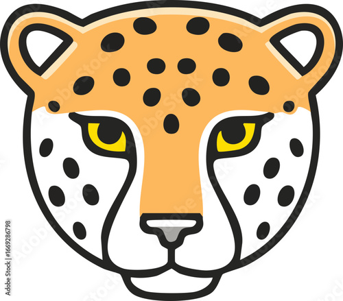 Leopard icon with color style perfect for uiux design