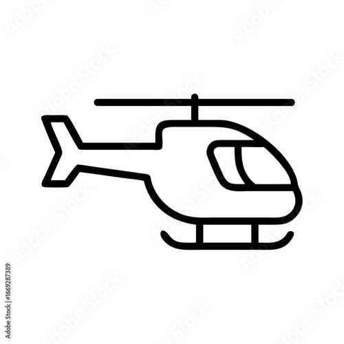 Helicopter Transport Icon for Web and Graphic Design