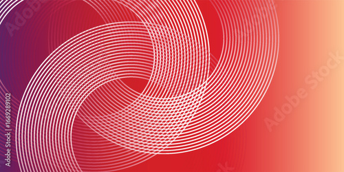 Abstract modern gradient horizontal template background. Trendy bright circle lines creative design. Minimal style graphic elements.