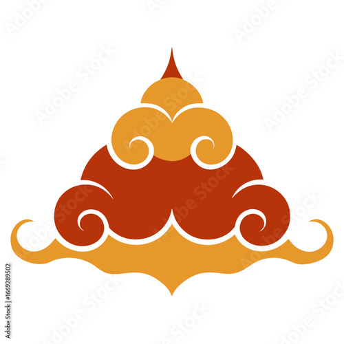 Tibetan Vector Cloud Symbol Elegant Style for Creative Designs