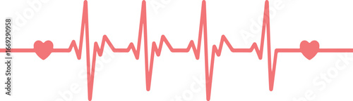 Stylized ECG Wave – Abstract Pulse Graph Vector Illustration