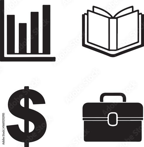 Financial Literacy Icons Business & Finance