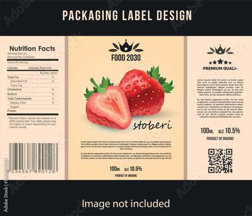 Stoberi fruit product lable design